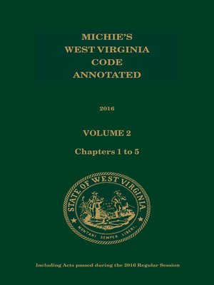 cover image of Michie's West Virginia Code Annotated